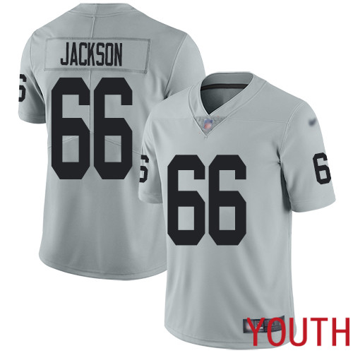 Oakland Raiders Limited Silver Youth Gabe Jackson Jersey NFL Football #66 Inverted Legend Jersey->youth nfl jersey->Youth Jersey